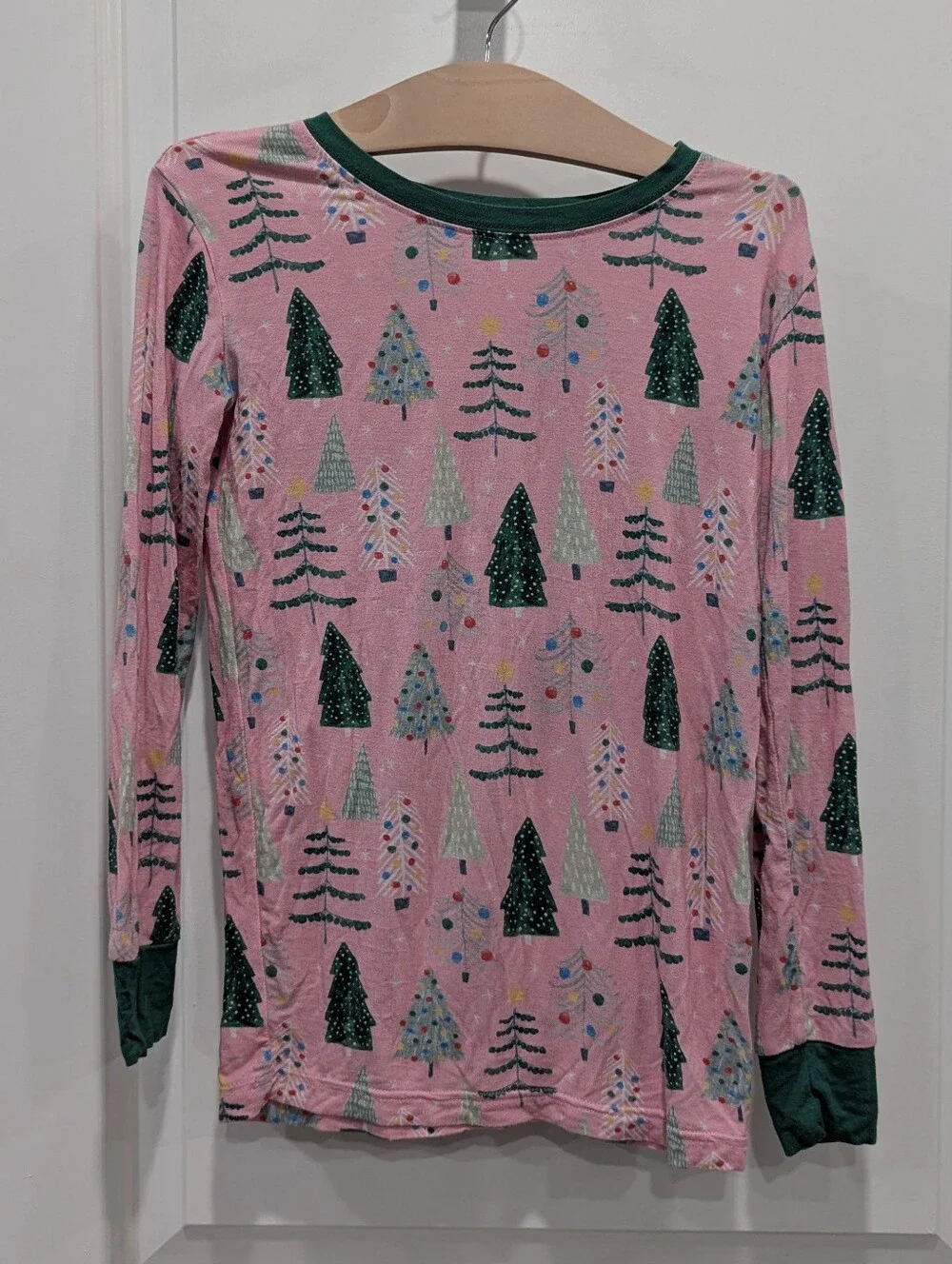 Little Sleepies Kids Pink Twinkle Trees Bamboo Pajamas Pj's Christmas Girls 7 8